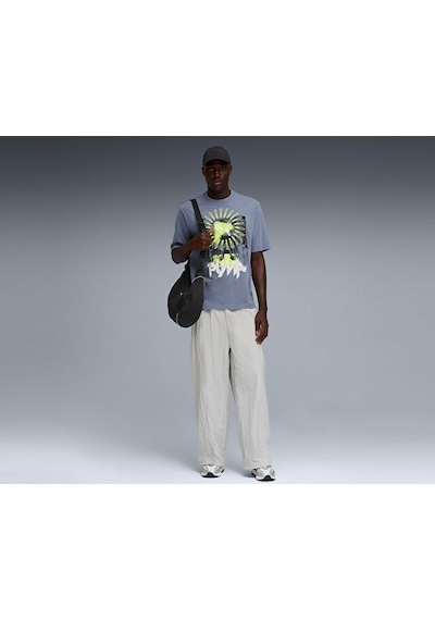 Puma Graphic Tee Erkek Günlük Tişört 63444265 Gri Gri