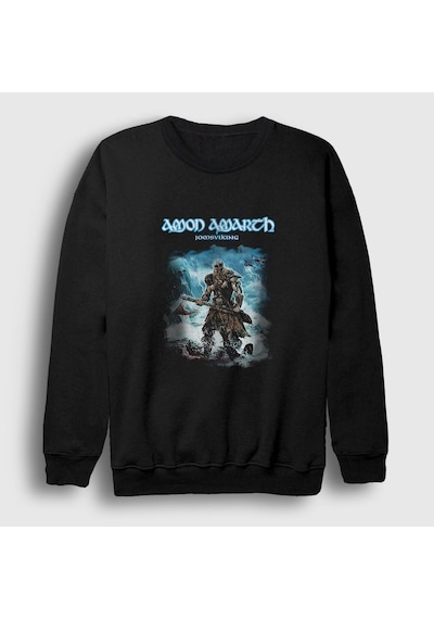 Presmono Unisex Jomsviking Amon Amarth Sweatshirt Siyah