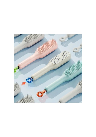 Kendi Kendini Temizleyen Saç Fırçası Masaj Fırçası Geri Çekilebilir Kolay Temizlenir