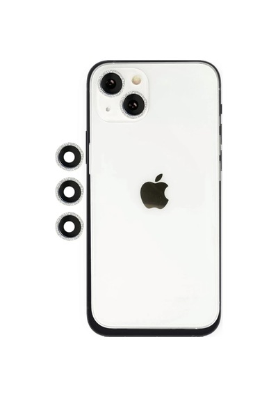 Apple İphone 14 Uyumlu Shine Kamera Lens - Gümüş