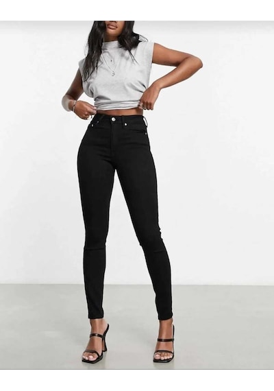 St.poll Siyah Skinny Likralı Yüksek Bel Ekstra Esnek Kot Pantolon-s Jeans