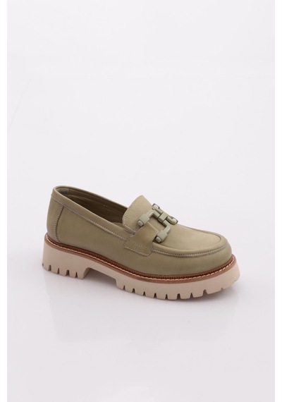 Mamma Mia Mammamia D24ya-3165 Kadın Deri Loafer Ayakkabı Elma Yeşili Pen-scorpıon