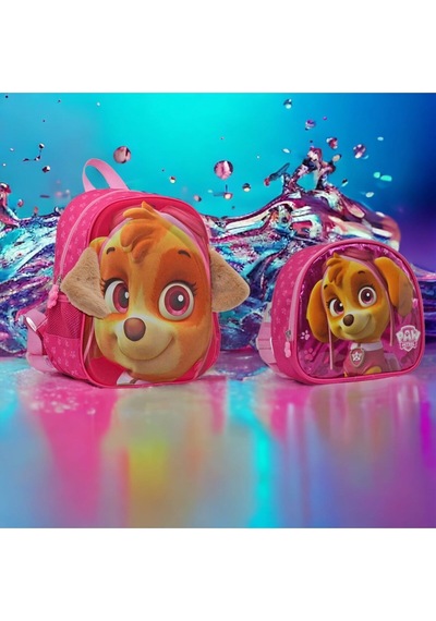 Paw Patrol Anaokul Çantası, Beslenme Çantası,matara Ve Beslenme Kabı Pembe
