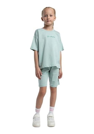 Rolypoly Kız Çocuk Pamuk İki İplik Kısa Kol Şortlu Pijama Takımı Rp3590 Yeşil
