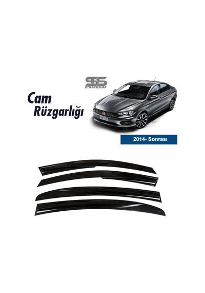 Cam Rüzgarlığı Fiat Egea 2014 Sonrası Mügen Tip Piano Black ( STS OTO AKSESUAR)