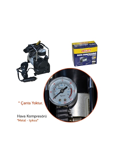 Carub 12v Hava Kompresörü Siyah Metal Işıksız Br2491017