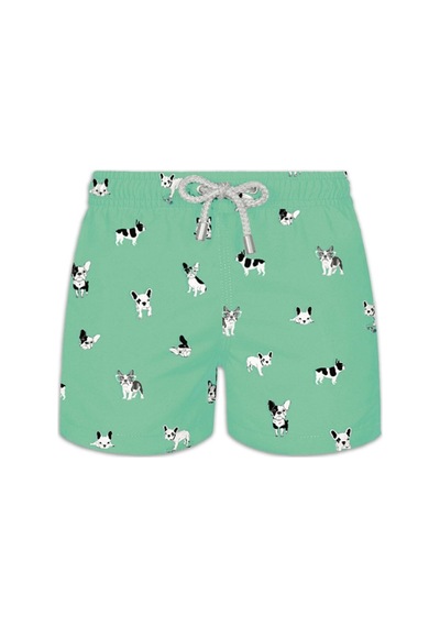 John Frank Bulldog Erkek Çocuk Mayo Şort kjfsssw01-f-bulldog-mint-7462 001