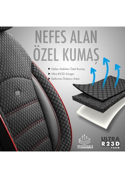 Otom Sport Plus Ekstra Destekli Özel Dokulu Oto Koltuk Kılıfı 550021759