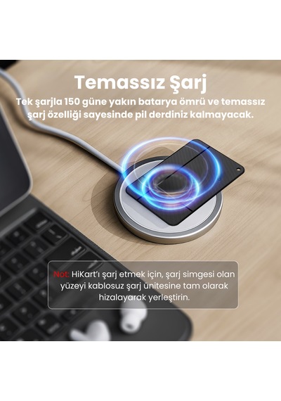 Hi Kart Apple Uyumlu iOS &android Takip Cihazı & Dijital Kartvizit Siyah Tekli Paket