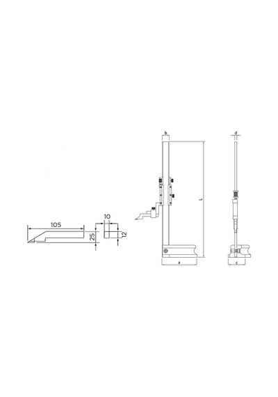 Fett 0-500mm Asimeto Mekanik Yükseklik Mihengiri As-621200