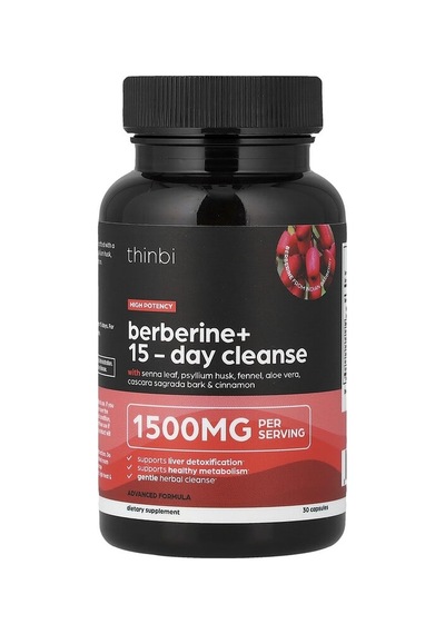 Thinbi, Berberine+ 15-day Cleanse, 30 Capsules