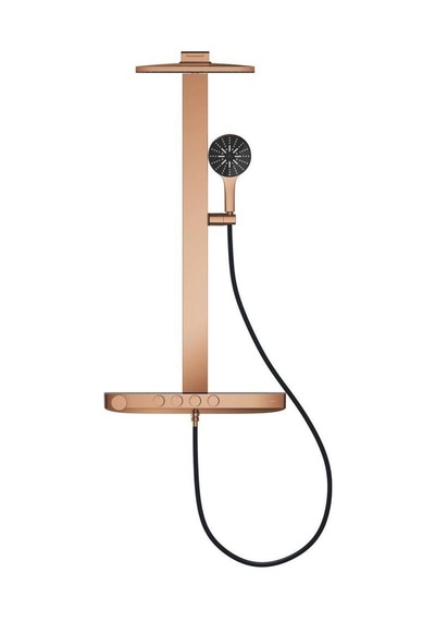 Grohe Rainshower Aqua Pure Duvara Monte Termostatik Bataryalı Duş Sistemi Warm Sunset 100964da00 Bakır