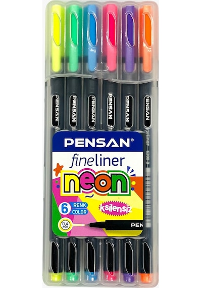 Pensan Fineliner Kalem Seti 6 Neon Renk N 6300