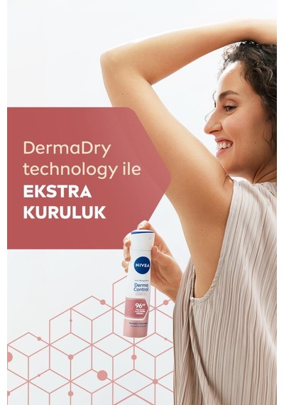 NIVEA Kadın Creme Soft Duş Jeli 500 ML ve Sprey Deodorant Derma Control Clinical 150 ML, 96 Saat Ter Koruma
