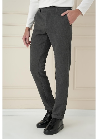 Efor P 1166 Slim Fit Füme Klasik Pantolon Füme