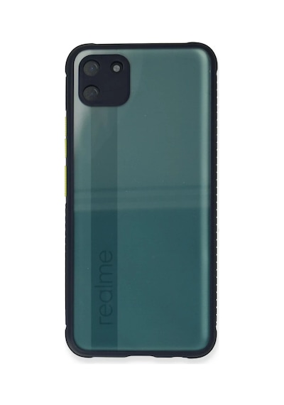 Realme C11 Uyumlu Kılıf Miami Şeffaf Silikon - Lacivert