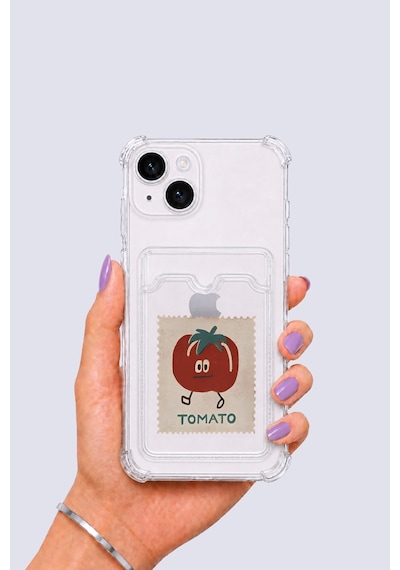Apple iPhone Uyumlu 15 Kartlıklı Tomato Desenli Kılıf