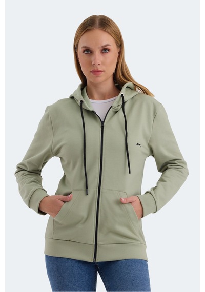 Slazenger Katya 2 Li Set Kadın Gri - Yeşil Sweatshirt Gri - Yeşil
