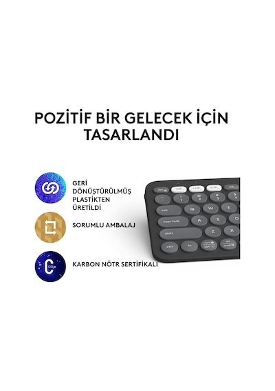 Logitech Pebble Keys 2 K380S 920-011859 Kablosuz Klavye