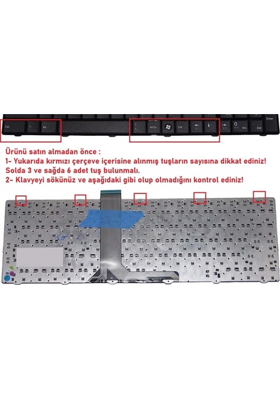Msı Ge60 0nd-414xtr Klavye V1