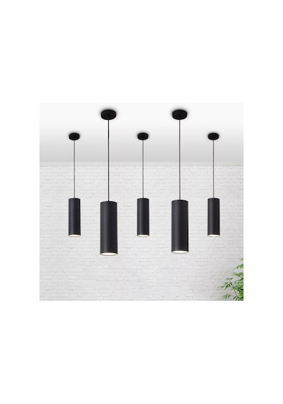 Mylights  Retro  Siyah  Gu10 Duylu Led Sarkit  Metal Sarkit Avize Masa  Üstü Sarkit Ampul Dahildir