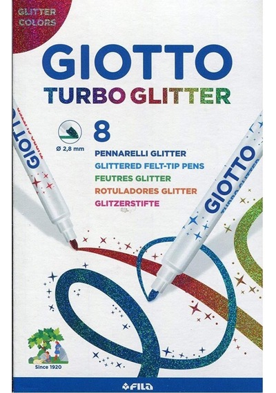 GIOTTO TURBO GLITTER SİMLİ KEÇ.KALEM 8'Lİ