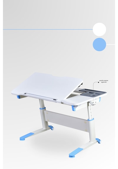 Sirius Simple Yükseklik Ve Eğim Ayarlı, Bilgisayar Ve Ofis Masası, Modern Ahşap Çalışma Masası Mavi Gri Sirius Simple Yükseklik Ve Eğim Ayarlı, Bilgisayar Ve Ofis Masası, Modern Ahşap Çalışma Masası Mavi Gri