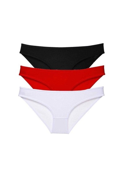 Hubrendy Beru 3 Adet Süper Eko Set Likralı Kadın Slip Külot 535 Çok Renkli