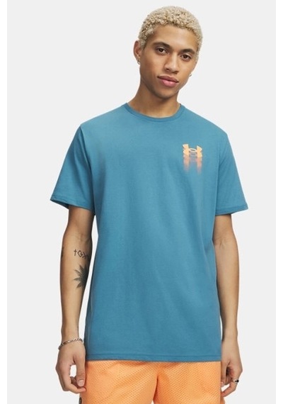 Under Armour Blur Logo Erkek Tişört Mavi