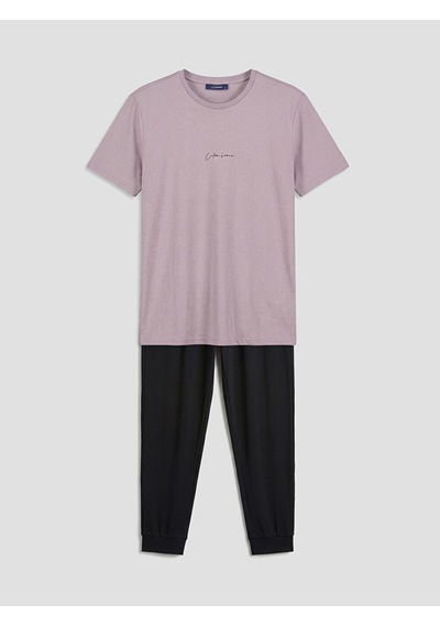 Lc Waikiki Lc Waıkıkı Pembe Standart Kalıp Erkek Pijama Takımı