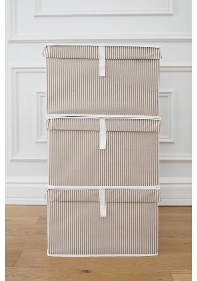 Kapaklı Kutu Hurç Mini 40x30x26 Cm 60 X 40 Kumaş Bej Tr Diğer