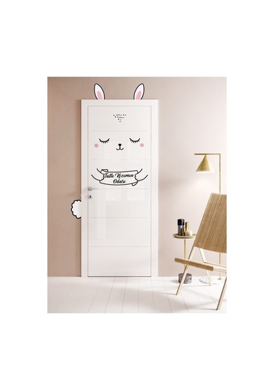 Tavşancık Kapı Sticker Tatlı Kızımın Odası