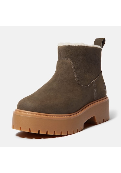Timberland Stone Street Mid Warm Lined Kadın Bot-34029 Koyu Kahverengi