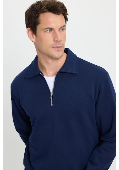 Tudors Erkek Relax Fit Rahat Kesim Pamuklu 3 İplik Fermuarlı Polo Yaka Lacivert Sweatshirt-41820 Lacivert Tudors Erkek Relax Fit Rahat Kesim Pamuklu 3 İplik Fermuarlı Polo Yaka Lacivert Sweatshirt-41820 Lacivert