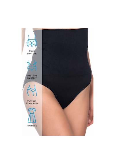 Siyah Mı Emay 2009 Yüksek Bel Double Slip Korse Siyah