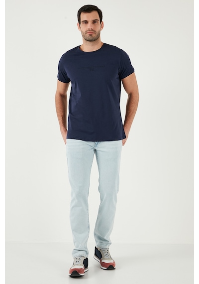 Buratti Pamuklu Slim Fit Bisiklet Yaka Erkek T Shirt 541Tactical Lacivert