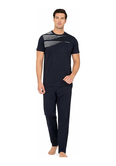 Pierre Cardin Penye Kısakol Pijama Takım Lk-pc6123 Lacivert
