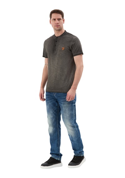 Cipo & Baxx Hakim Yaka Düğmeli Basic Erkek T-shirt Ct835 Ant