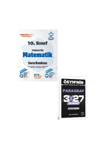 Çap 2027 10. Sınıf Matematik Tematik Soru Bankası+ Evp Akademi Paragraf