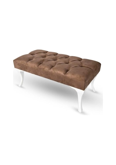 Kapitoneli Bench Puf Kahverengi