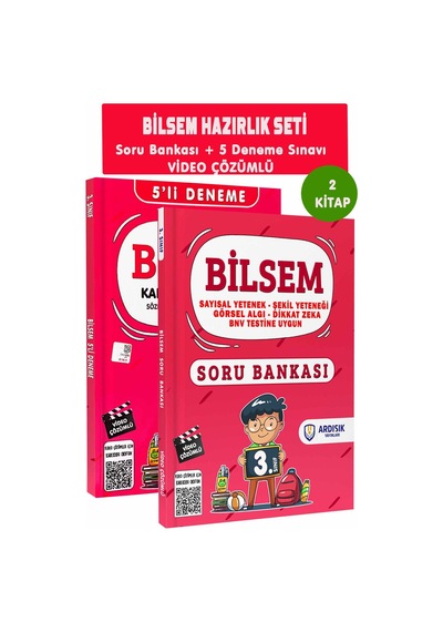 Ardışık Yayınları 3. Sınıf Bilsem Soru Bankası Ve Deneme Sınavı Tamamı Video Çözümlü 2 Kitap Set