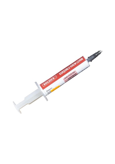 Soldex Kurşunlu 10 Gr. Krem Lehim Şırınga Çok Renkli