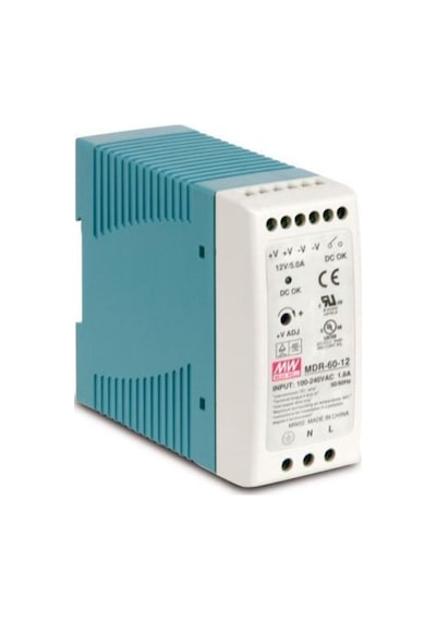 Meanwell Mdr-60-12 60w 12v 5a Ray Tip Güç Kaynağı