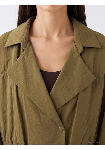 Lcw Everyday Haki Oversize Modal Karışımlı Kadın Ceket