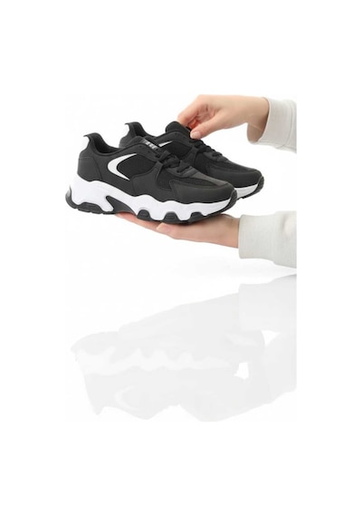 Mcdark Kadın Siyah Beyaz Ortopedık Sneaker Ayakkabı