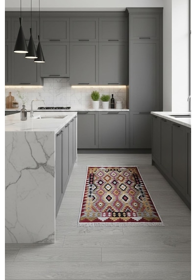 Otantik Tarz Dokuma Hafif, Şık Ve Günlük Kullanıma Uygun Makineden Yıkanabilir Kilim Diğer