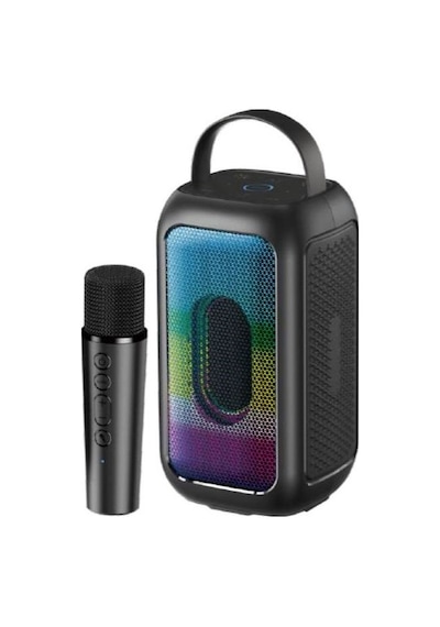 Leader Lp121 Rgb Bluetooth Usb Aux Fm Radyo Kablosuz Mikrofon Taşınabilir Toplantı Amfisi