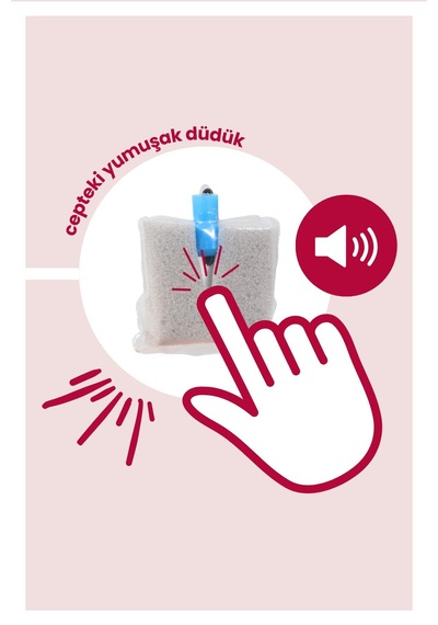 Düdüklü Cepli Sıvama Mama Önlüğü - Renkli Kirpi Koyu Pembe Koyu Pembe
