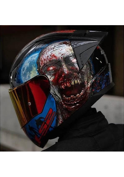 Ls2 Rapıd 2 Race Zombıe Fullface Motosiklet Kaskı Kırmızı Camlı Siyah