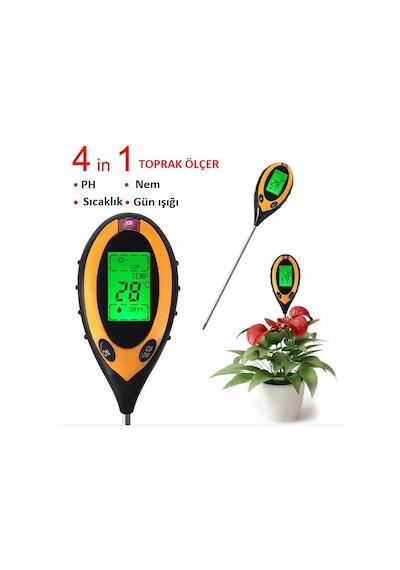 Toprak Ph Ölçer Toprak Nem. Toprak Isı .Toprak Işık Ölçer Ph Metr